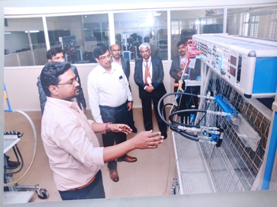 Automation Lab demonstration to NAAC committee at SJCIT-Bosch Rexroth Center of Competence